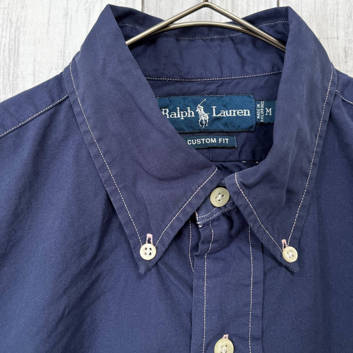 ラルフローレン Ralph Lauren 長袖シャツ メンズ ワンポイント コットン100% Mサイズ 5‐316_画像5