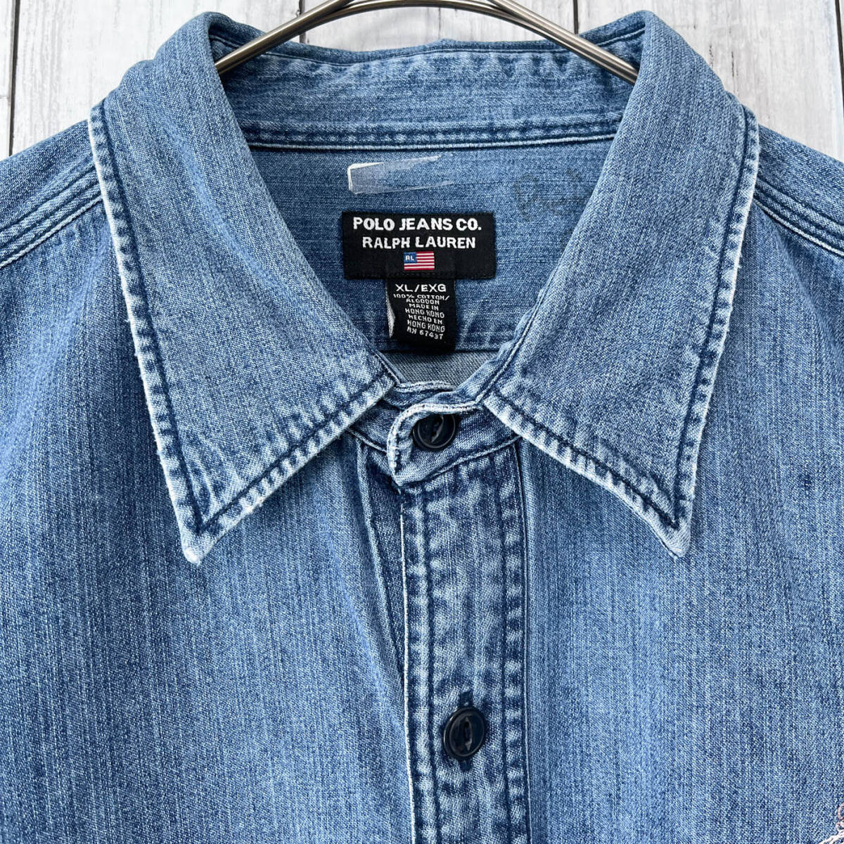 ラルフローレン POLO JEANS CO Ralph Lauren デニムシャツ 刺繍 ラルフローレン POLO JEANS CO Ralph Lauren デニムシャツ 刺繍