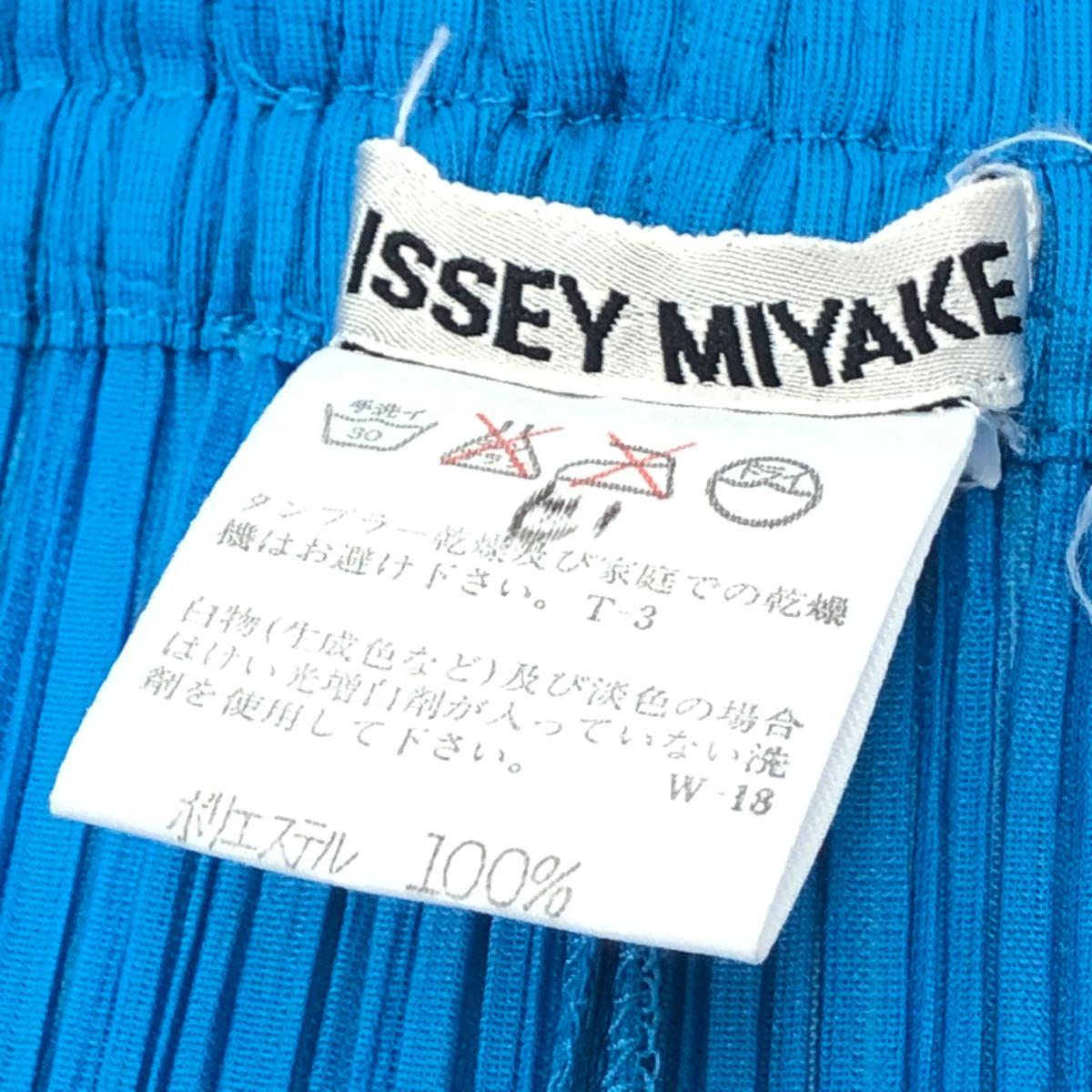 ◆ISSEY MIYAKE イッセイミヤケ ハーフパンツ Mサイズ◆ ブルー ポリエステル レディース プリーツ ボトムス IM32-PF610 93SS_画像5