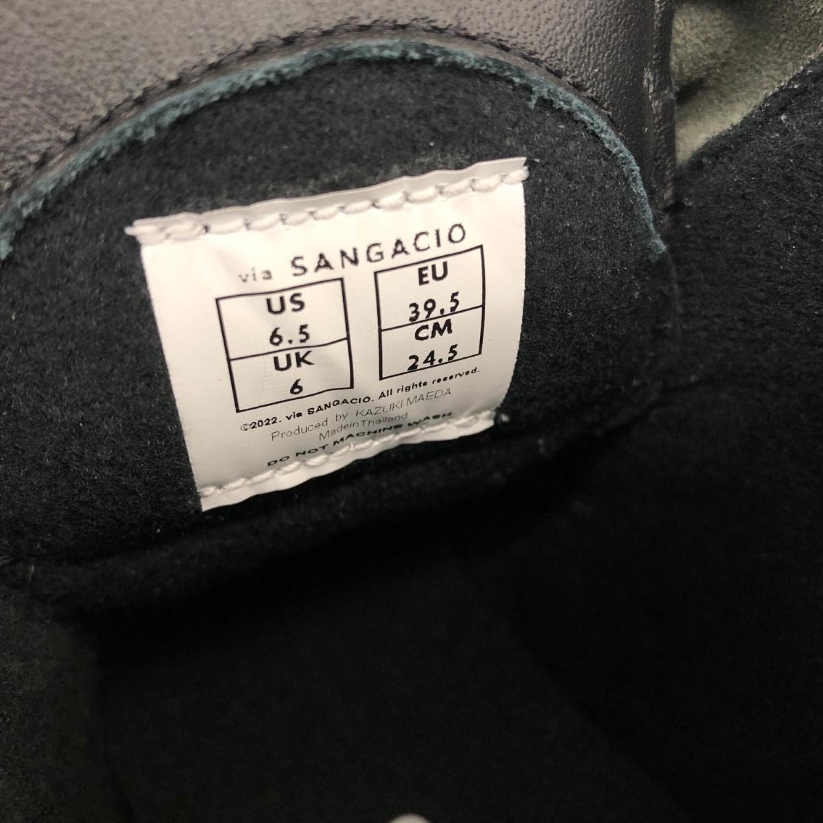 美品◆sangacio サンガッチョ ハイカットスニーカー UK6◆ カーキ レディース 靴 シューズ sneakers_画像7