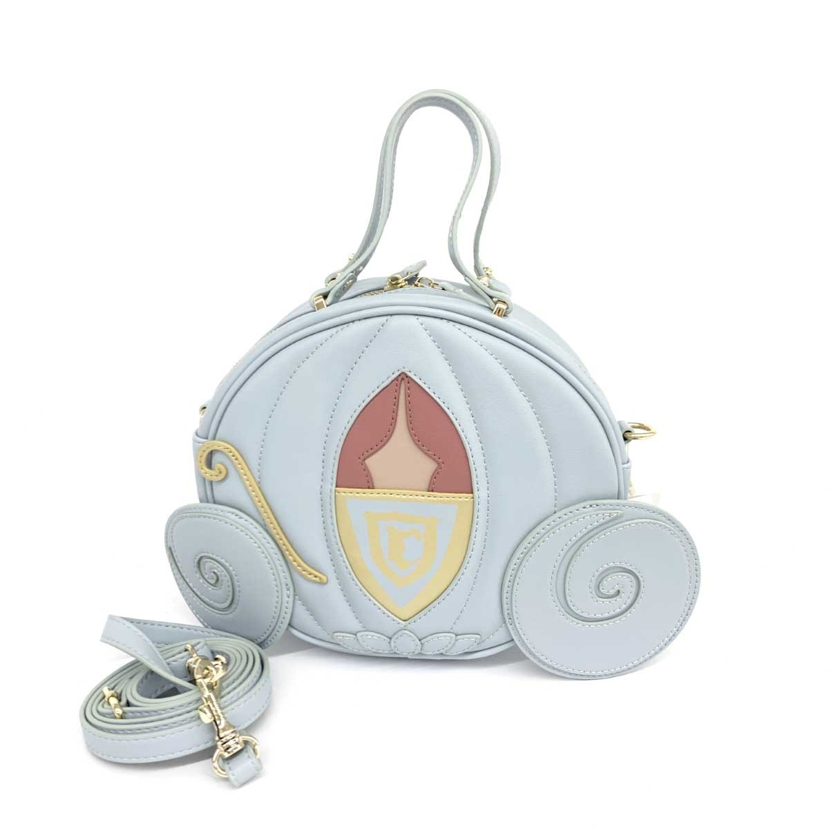 未使用品◆Maison de FLEUR×Disney メゾンドフルール×ディズニー 2WAYバッグ◆ ブルー PVC カボチャの馬車 レディース bag 鞄