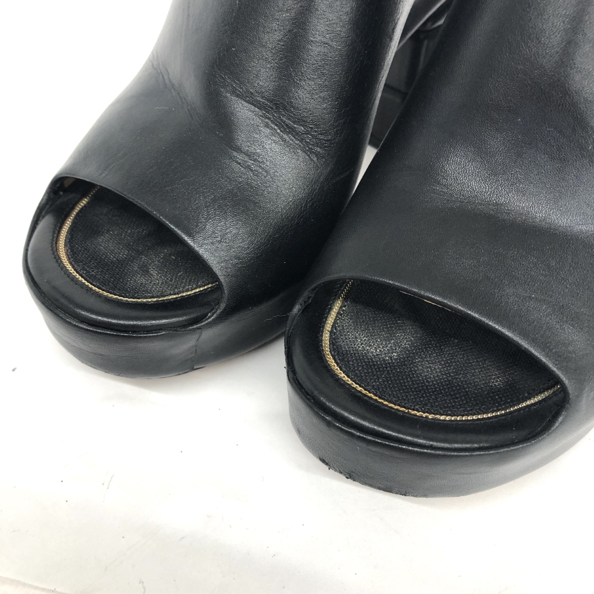 ◆Salvatore Ferragamo サルヴァトーレフェラガモ サンダル 3 1/2◆ ブラック レディース 靴 シューズ shoes_画像5