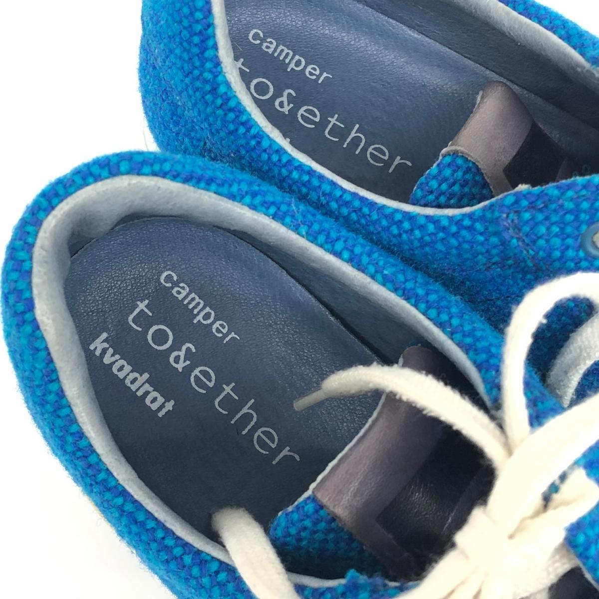  beautiful goods *CAMPER Camper ×to&ether sneakers 41* blue tweed men's shoes shoes sneakers