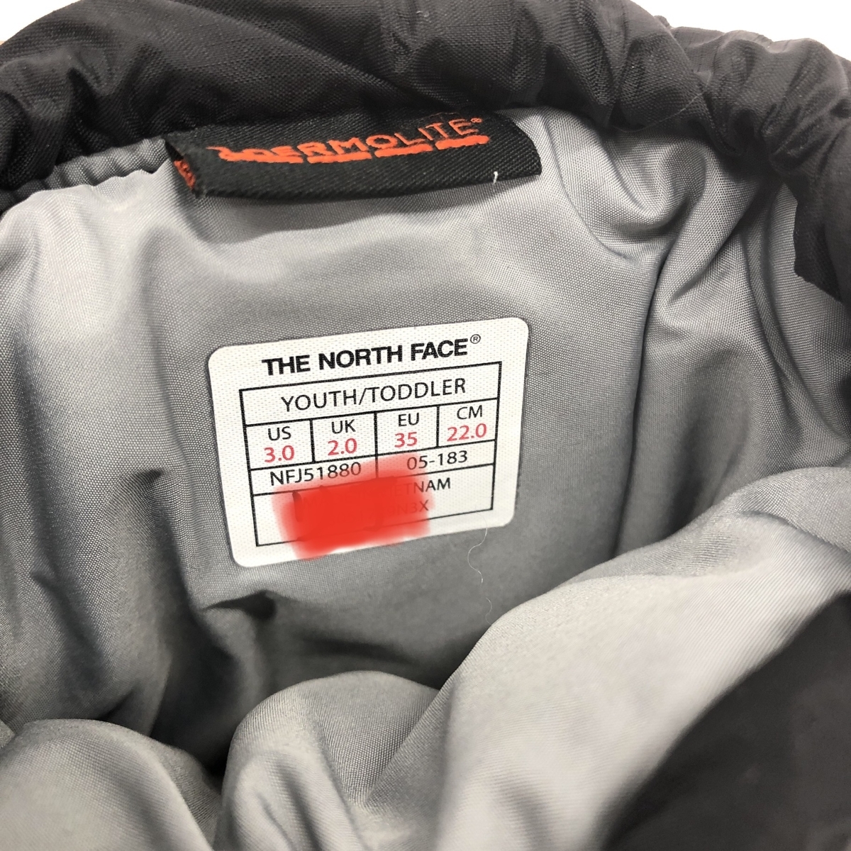 良好◆THE NORTH FACE ザノースフェイス ブーツ UK2.0◆ ブラック キッズ 子供靴 シューズ boots キッズ ヌプシブーティ_画像7