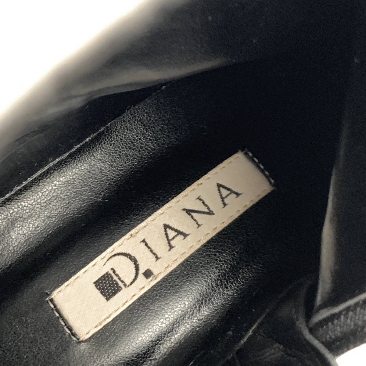 良好◆DIANA ダイアナ ショートブーツ 23.5◆TS65179 ブラック スエード サイドジップ レディース 靴 シューズ ブーティー boots_画像7