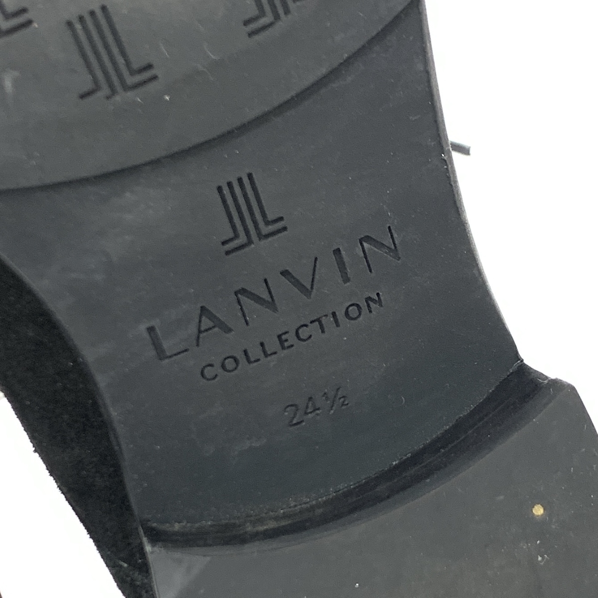 ◆LANVIN COLLECTION ランバンコレクション ドレスシューズ 24 1/2◆ ブラック スゥエード レースアップ メンズ 靴 シューズ shoes_画像6