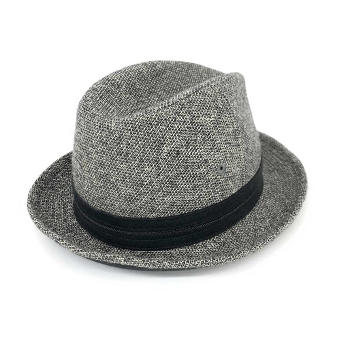 良好◆Borsalino ボルサリーノ 中折れハット 56◆B1145-10A07 グレー ウール ナイロン メンズ 帽子 hat 服飾小物_画像3