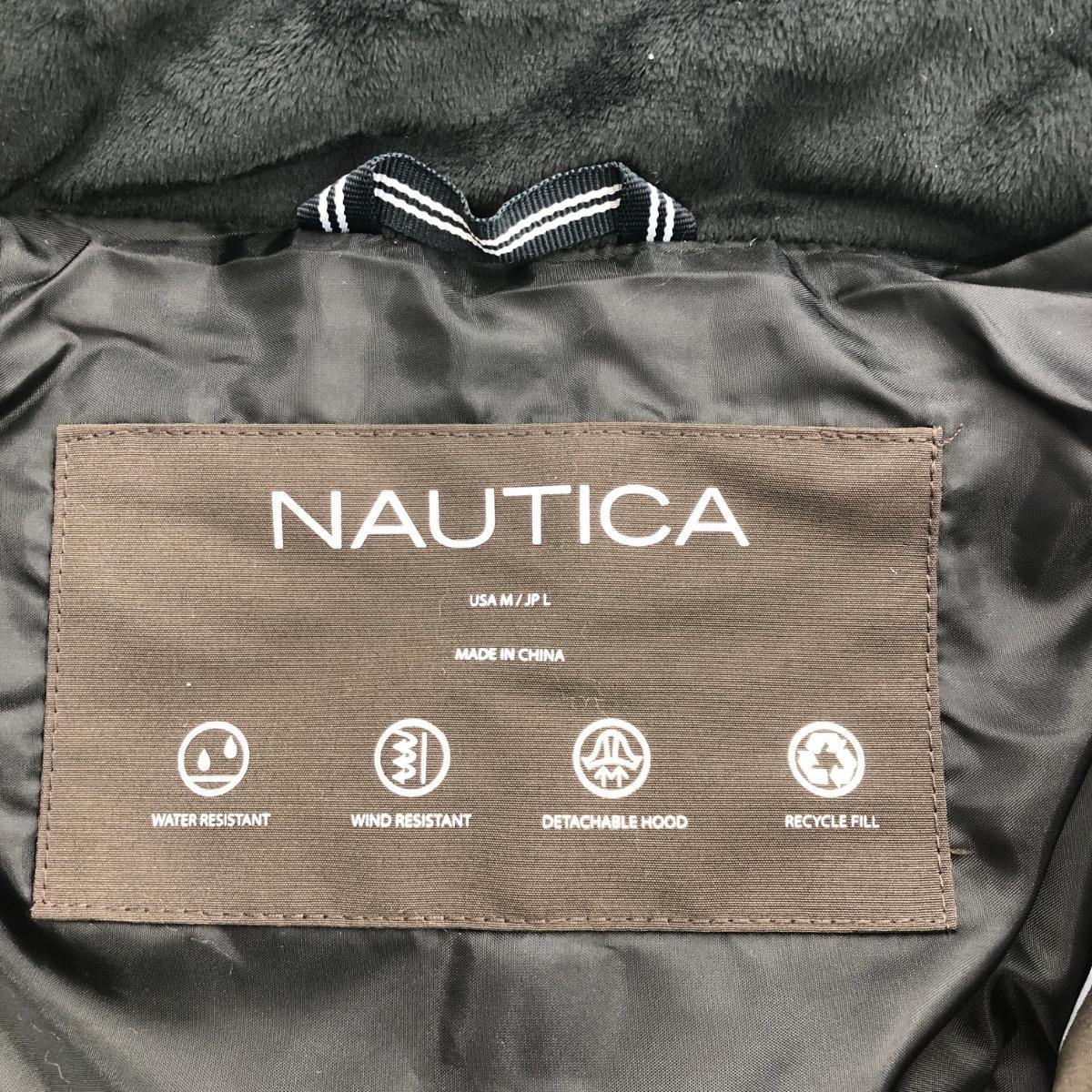  unused goods *NAUTICA Nautica cotton inside f-ti long coat L* Brown lady's outer 
