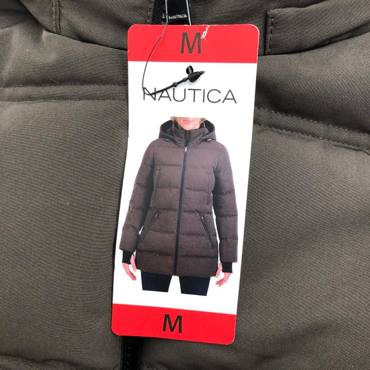 未使用品◆NAUTICA ノーティカ 中綿フーディロング コート M◆ ブラウン レディース アウター_画像5