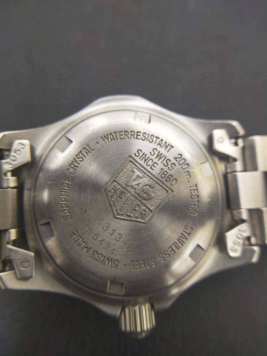 極美品! 可動品! SS プロフェッショナル200m WK1313電池交換メンテナンス済 タグホイヤー TAG HEUER 腕時計_画像4