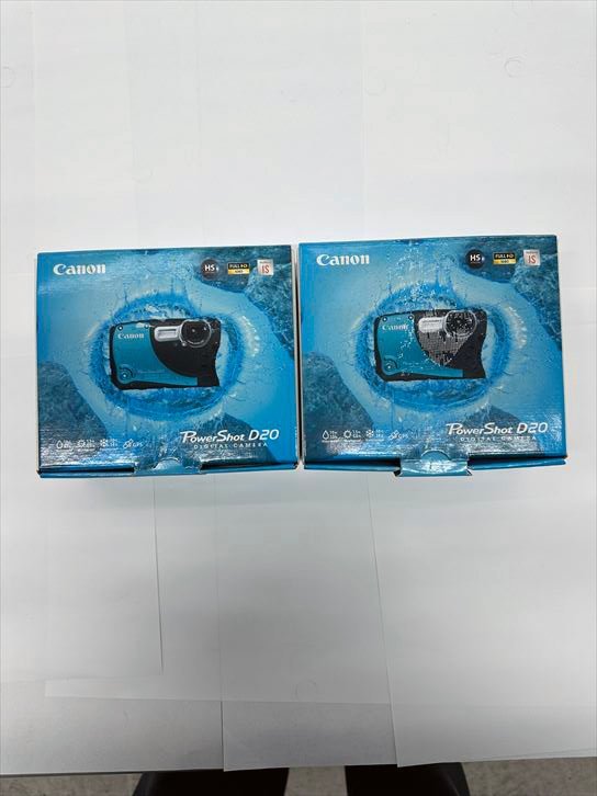 コンパクトデジタルカメラ キャノン Power Shot D20 防水カメラ SDカード1枚 バッテリー 充電器付き 2台セットの画像1