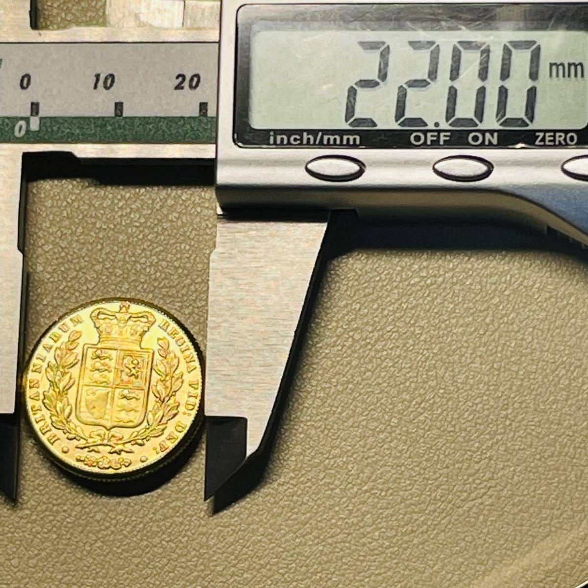 イギリス　硬貨　ヴィクトリア女王　1841年　クラウン　イングランド　スコットランド　アイルランド　紋章 国花 コイン 古銭 重さ4.15g_画像6