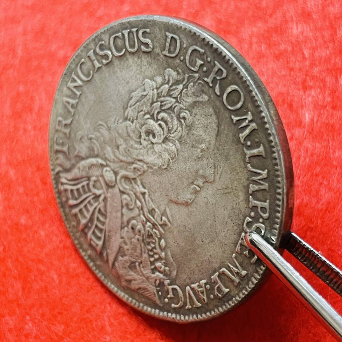 ドイツ　硬貨　古銭　レーゲンスブルク　1756年　フランシス1世　自由都市　フランシス　街　コイン　重さ25.64g_画像4