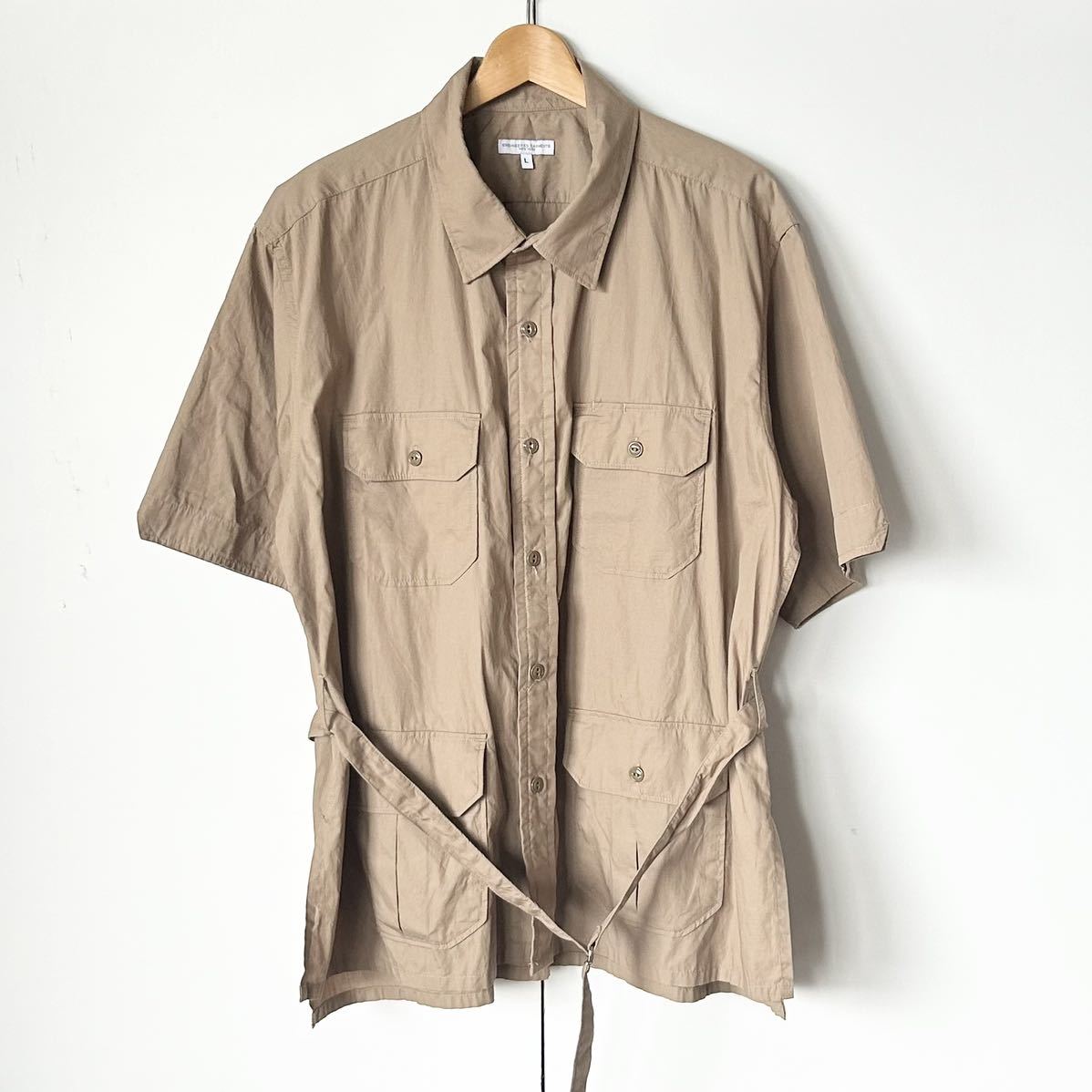 22SS Engineered Garments（エンジニアドガーメンツ）S/S Bush Shirt（ブッシュシャツ） - Pima Cotton Broadcloth　半袖　L_画像2