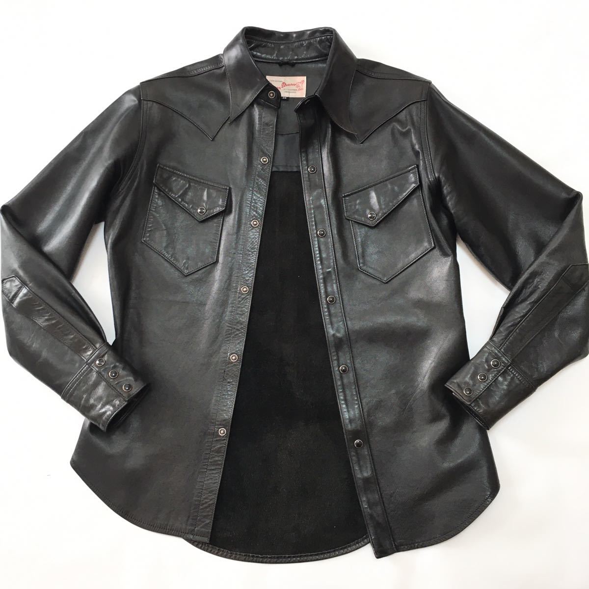 馬革Y'2 LEATHERワイツーレザー 本革レザーウエスタンシャツ38 馬革Y'2 LEATHERワイツーレザー 本革レザーウエスタンシャツ38