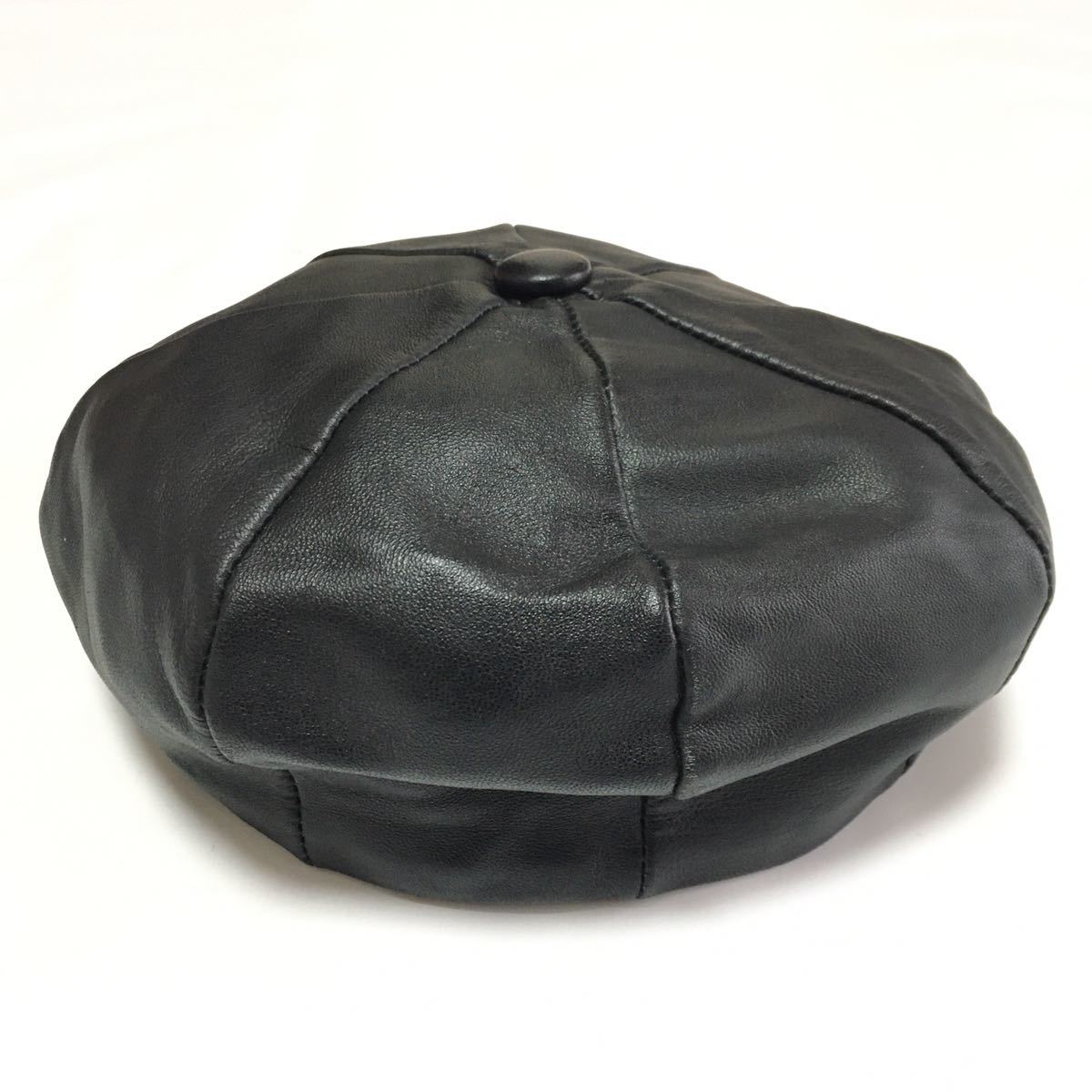  New York Hat * NEW YORK HAT all leather Casquette black black hat America made USA made leather hat hunting cap men's 