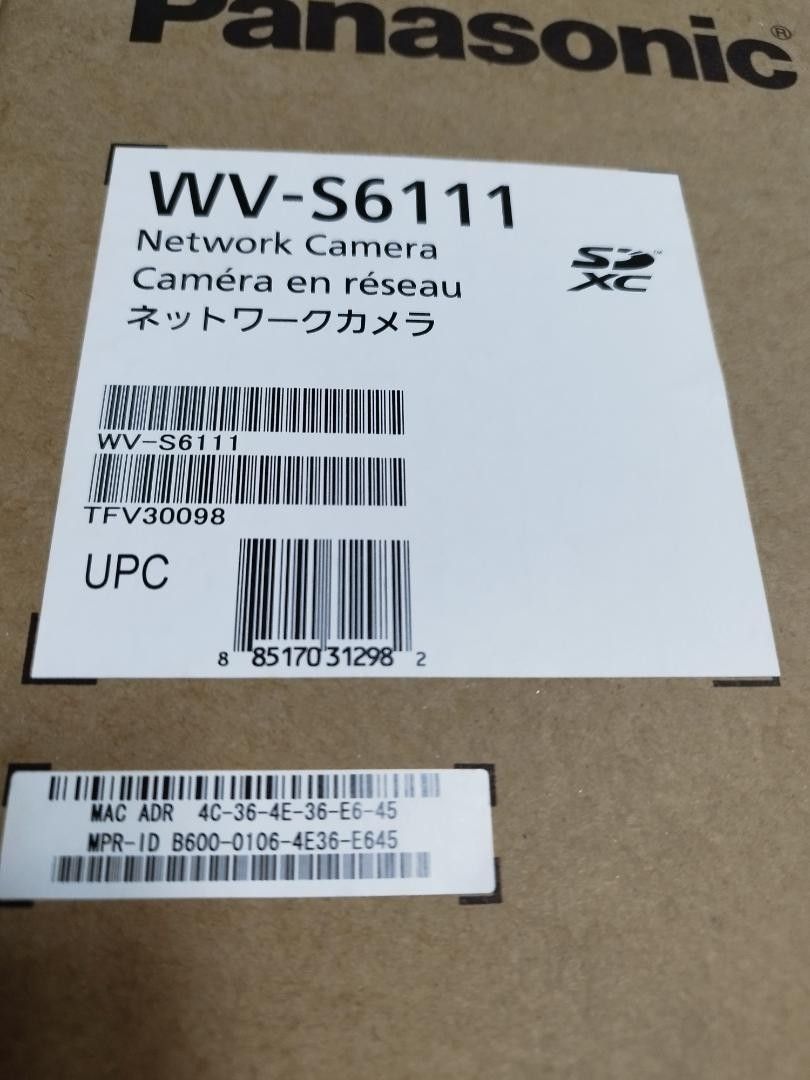 Panasonic WV-S6111 新品未使用 防犯/ネットワークカメラ
