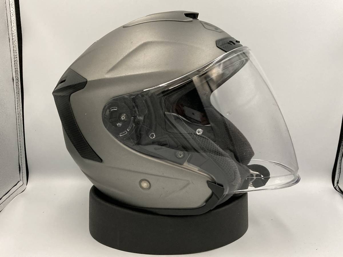 SHOEI ショウエイ J-Force4 Jフォース4 マットディープグレー ジェット ヘルメット Mサイズ センターパット新品!! J-フォース4 Jフォース4_画像2