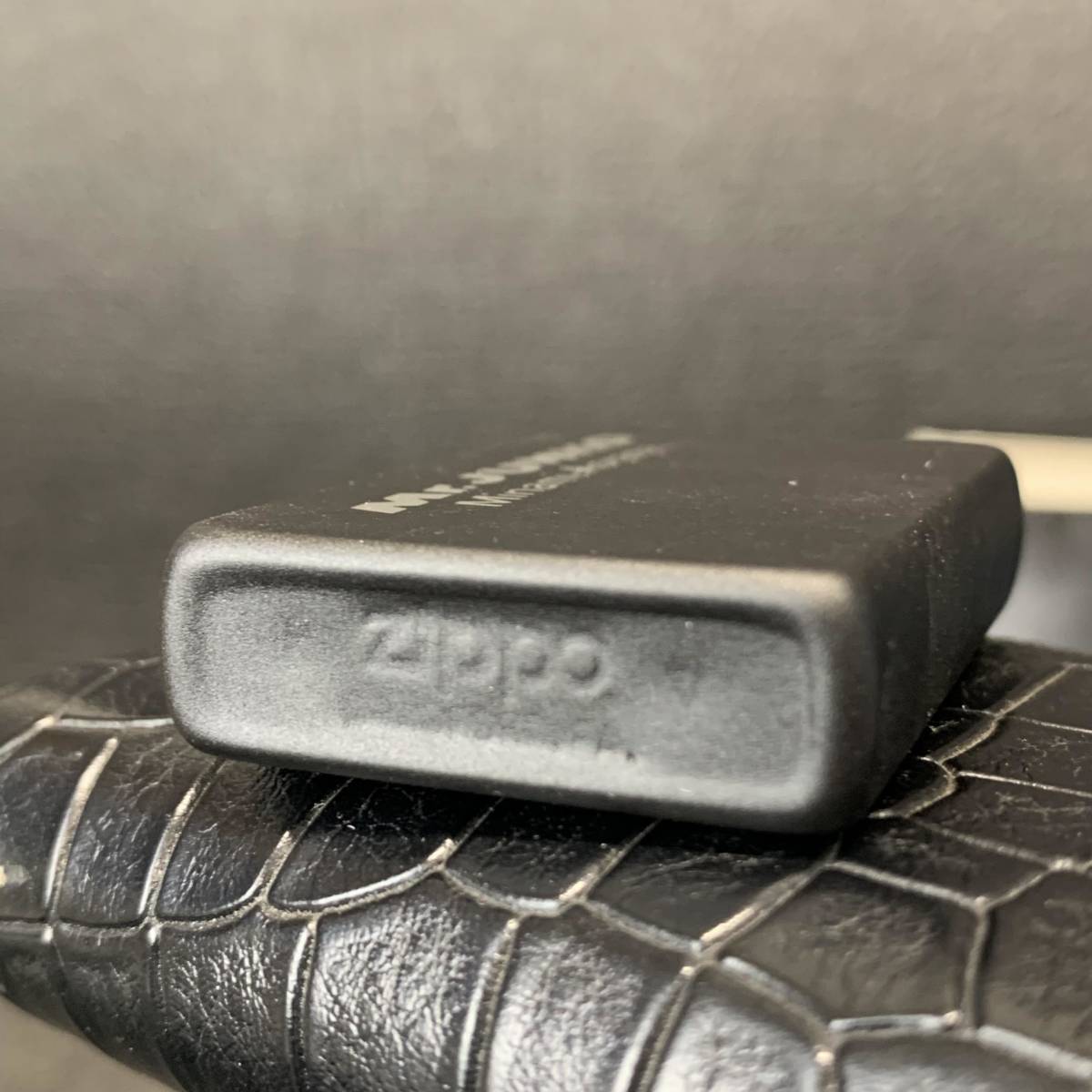 1000円スタート ZIPPO 未使用 マッドブラック Mr.JUNKO ディスプレイ化粧箱有り オイルライター ジッポー 1989年製 Y1307_画像5