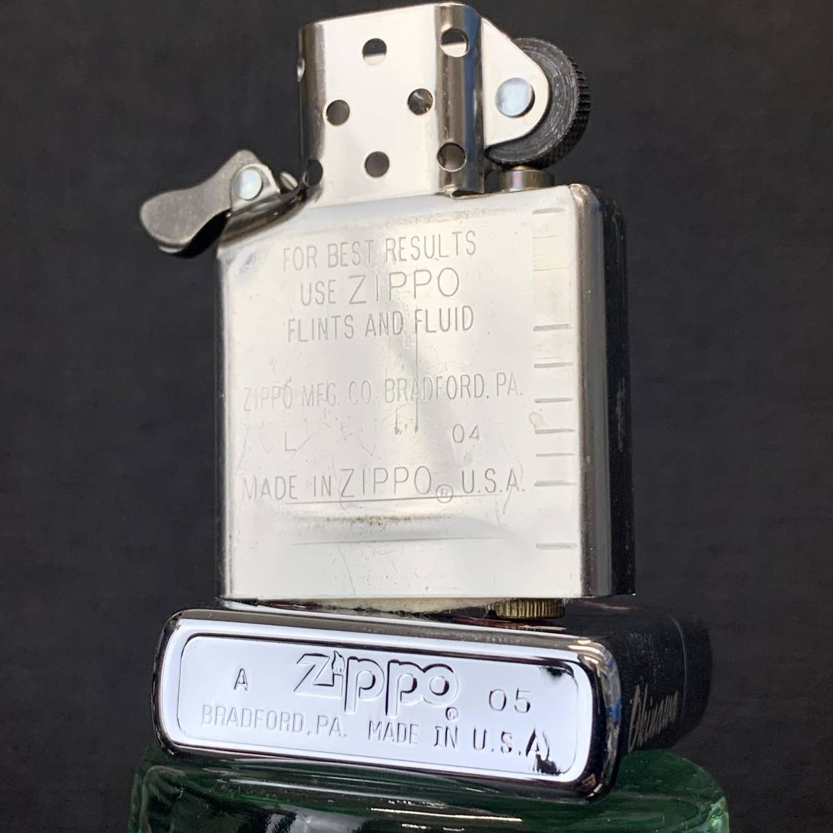 1000円スタート ZIPPO 未使用 化粧箱有り 沖縄限定 オイルライター ジッポー 2005年製 Y1333_画像5