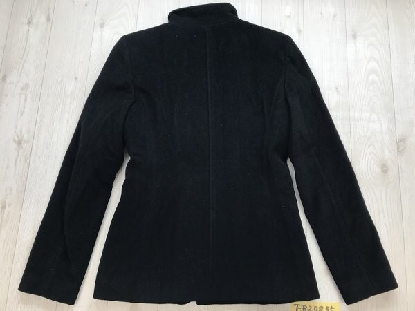 INDIVI Indivi lady's ratio wing button Anne gola wool made in Japan jacket 38 black 