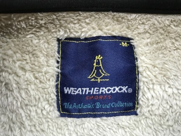 WEATHERCOCK ウェザーコック メンズ ロゴ刺繍 裏ボア フリースジャケット M 朱色_画像2