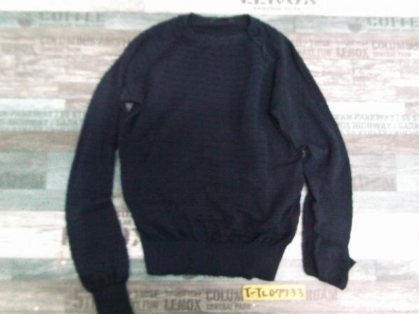 COS lady's border see-through knitted so- small size XS navy blue 