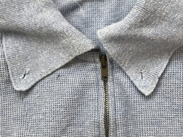 TOMORROWLAND tricot トゥモローランド メンズ ニット ジップジャケット L 杢ブルー_画像3