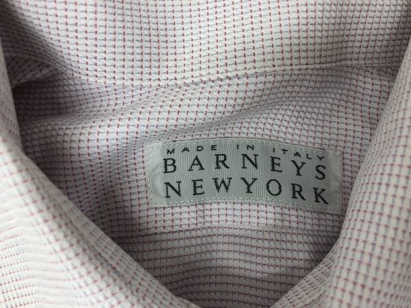 BARNEYS NEWYORK バーニーズニューヨーク メンズ コットン ワイシャツ 42 ピンク水色白_画像2