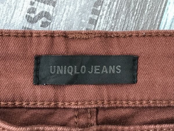 UNIQLO JEANS ユニクロジーンズ メンズ カラーデニムジーンズパンツ 30 茶_画像2