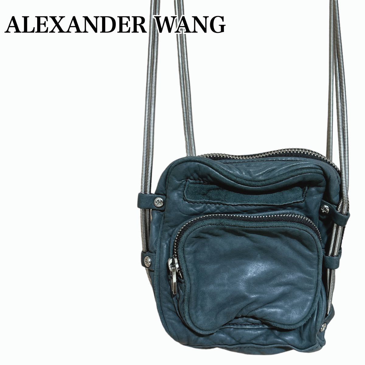  condition good ALEXANDER WANG Alexander one chain leather Mini shoulder bag pochette diagonal .. lady's men's 