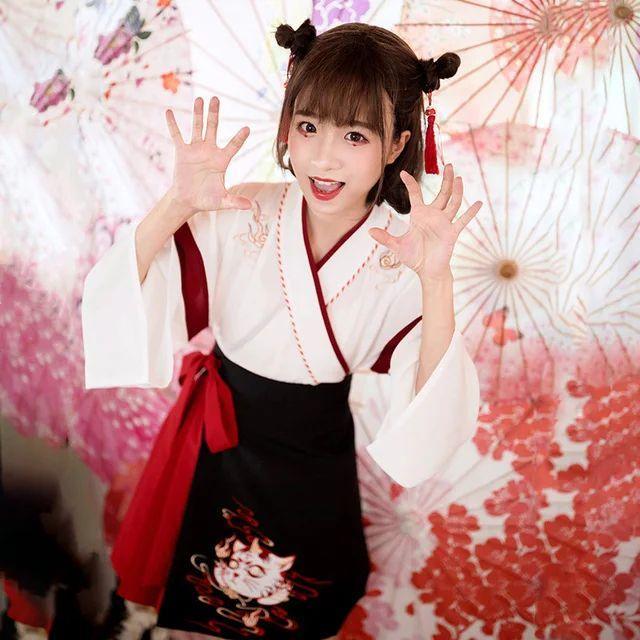 コスプレ　巫女 和服 神社 大和撫子 日本美女 女の子 変装　花魁　和装　袴衣装　ハロウィン　イベント　かわいい　コスチューム