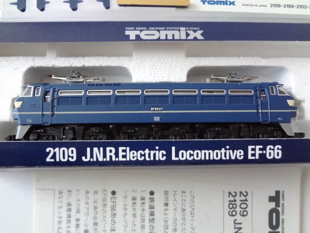 美品★TOMIX 2109 JR EF66形 電気機関車 ライト点灯・走行動作確認済み 取説付 シール未使用トミックス Nゲージ 鉄道模型 送料350円_画像2