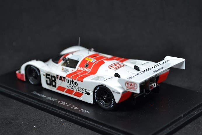 SPARK 1/43 Porsche 962C #58 7th LM 1991 スパーク ポルシェ ル・マン 1991年 7位 JOEST ヨースト FAT Stuck Bell Jelinski 絶版 希少_画像3