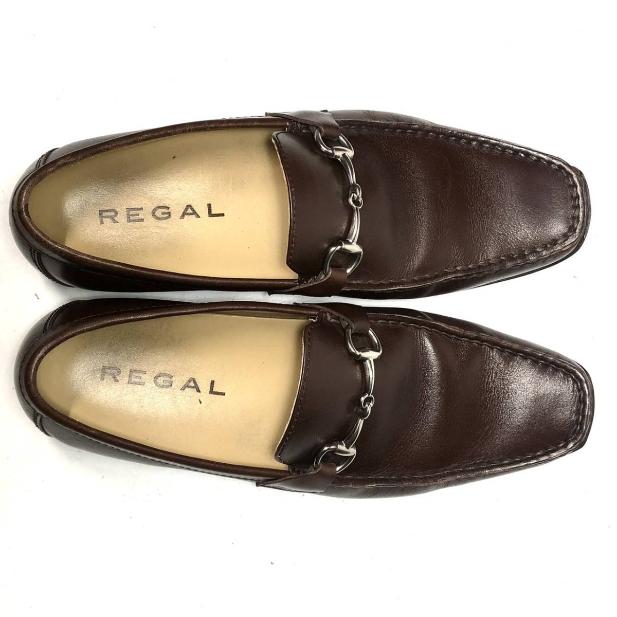 REGAL 24cm メンズ 茶 ビットローファー 655R (*I6) Bibian 比比昂- (保管1377) REGAL 24cm メンズ茶ブラウンビット