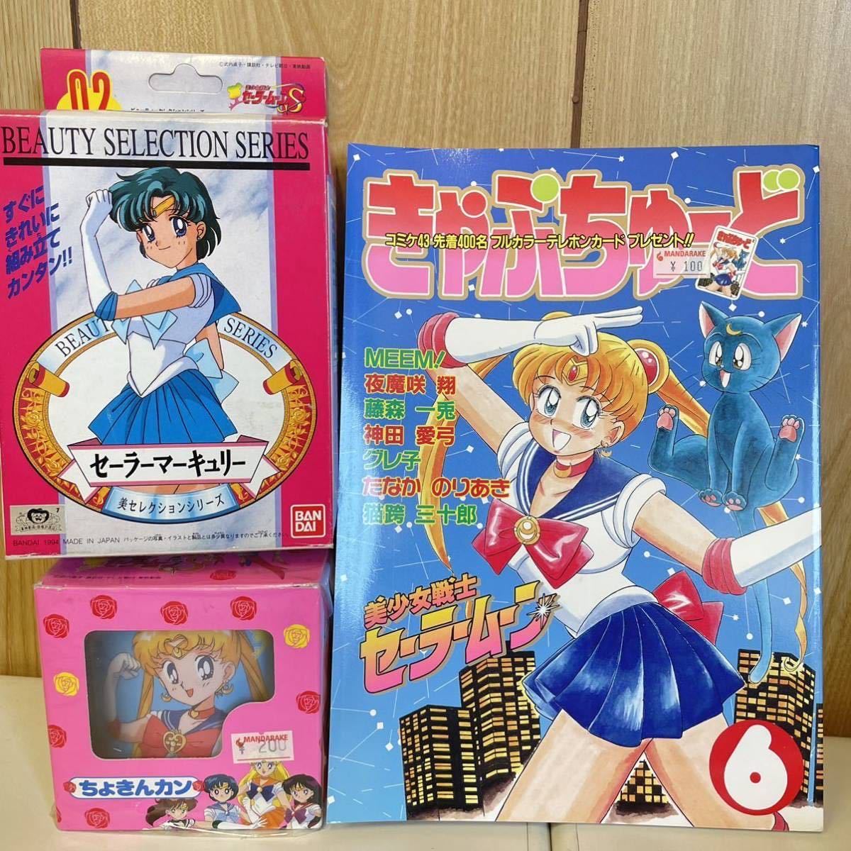 #24 当時物 セーラームーン タグ付きぬいぐるみ　フィギュア　カード　シール　美少女戦士セーラームーン　マーキュリー　トレカ_画像2