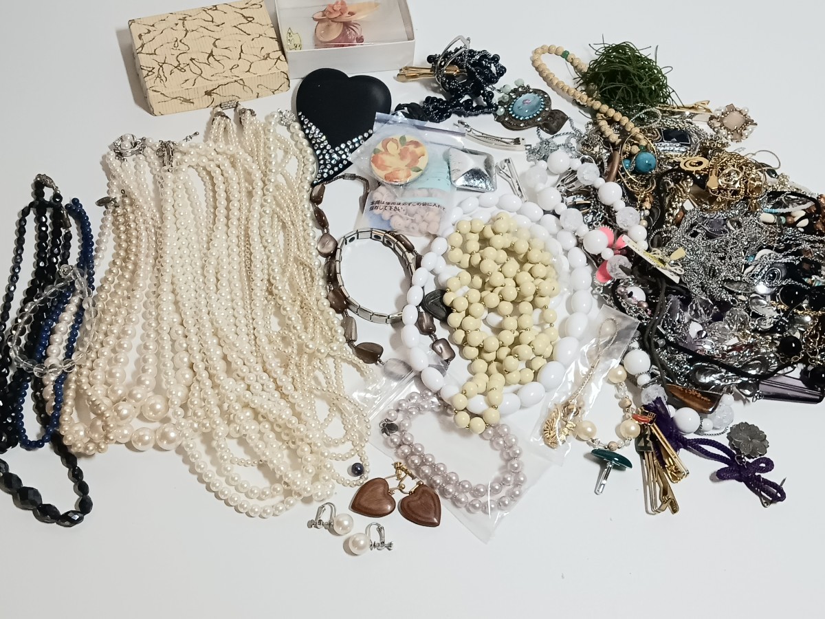 アクセサリー ネックレス　パール　シルバー 　ゴールド　メッキ　刻印有無　総重量　1720g