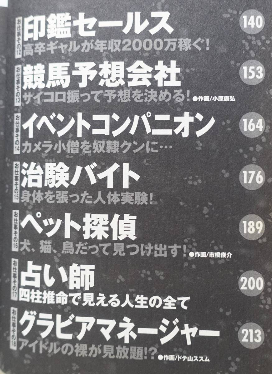  『アナタの知らない 裏ハローワーク』2007年 コンビニコミック 詐欺 闇金 夜逃げ屋 私立探偵 黒魔術師 悪徳業者 さおだけ屋 別れさせ屋_画像4