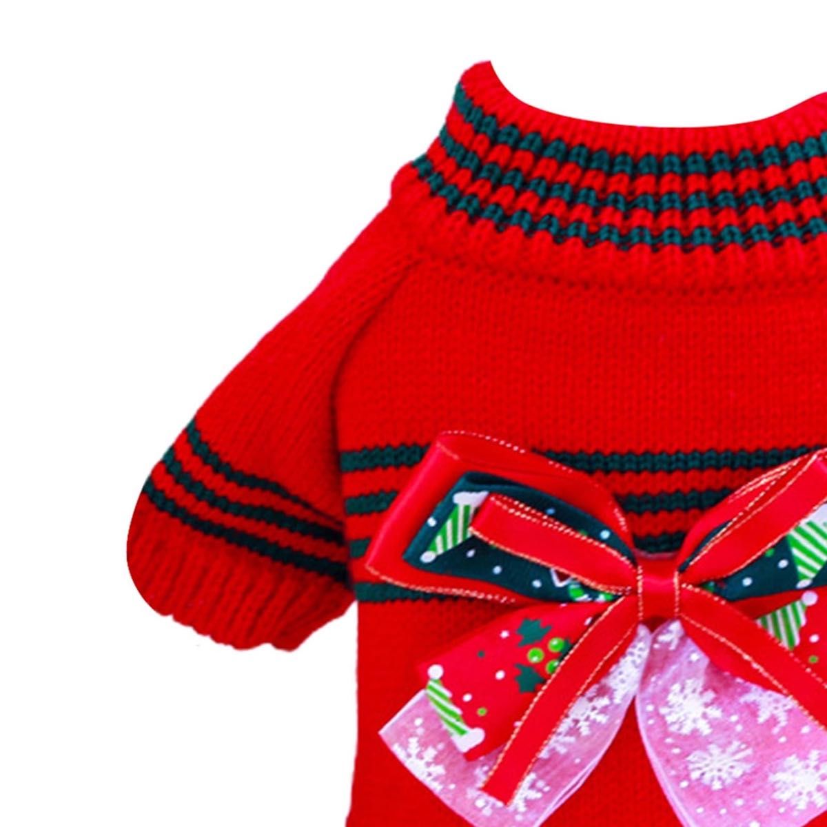 ペットアパレル ペットセーター ドレスアップ 赤　XSサイズ