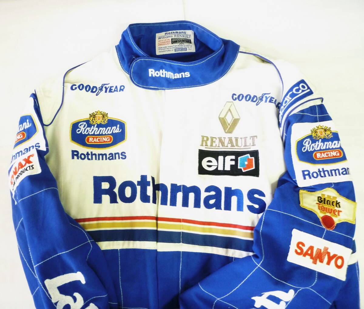 ロスマンズ レーシング ジャンパー ジップアップ ジャケット ウィリアムズ ルノー F1 チーム Rothmans Williams RENAULT sparco スパルコ _前側上部