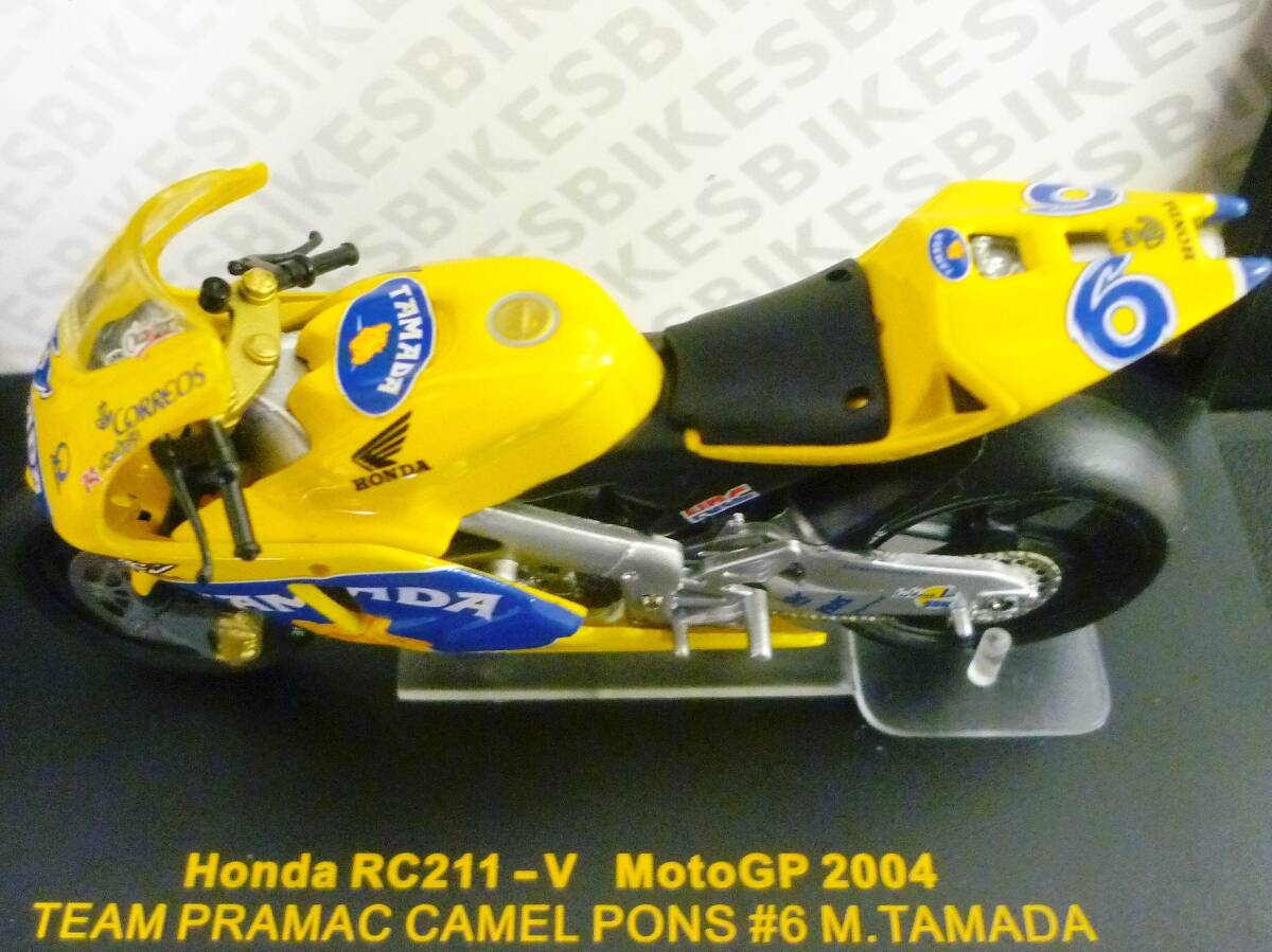  イクソ製品 1/24 ホンダ RC211V #6 玉田 誠 HONDA RC 211V PRAMAC CAMEL PONS 2004 日本グランプリ優勝 MotoGP ixo_画像6
