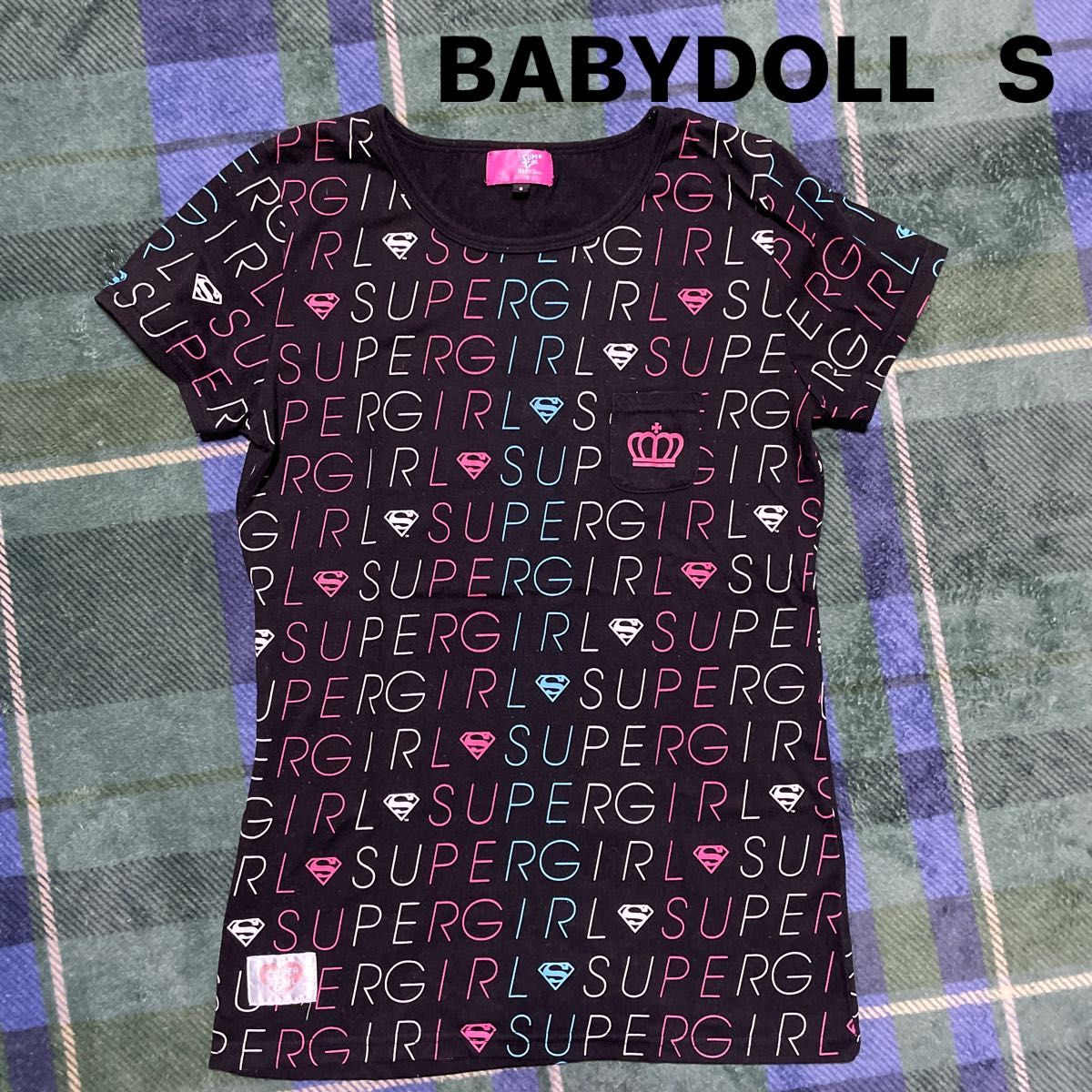 BABYDOLL SUPERGIRL  半袖Tシャツ 半袖 Tシャツ S