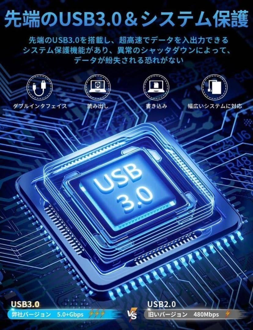 USB CD DVDドライブ 外付け 静音 軽量 USB3.0超 type-c DVD CD 読込 書込みプレイヤー _画像2