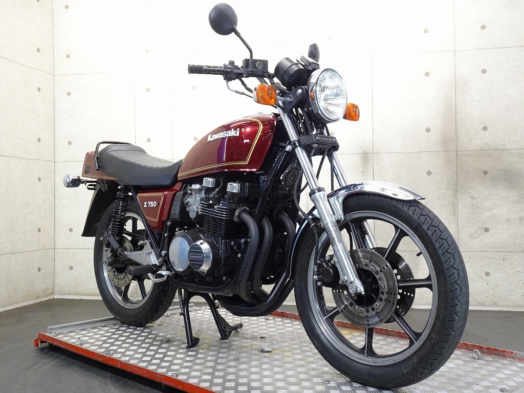 [37454]Kawasaki Z750FXⅡ vehicle inspection "shaken" equipped muffler present condition sale present condition restore base part removing 
