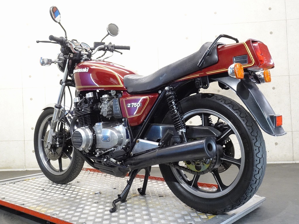 [37454]Kawasaki Z750FXⅡ vehicle inspection "shaken" equipped muffler present condition sale present condition restore base part removing 