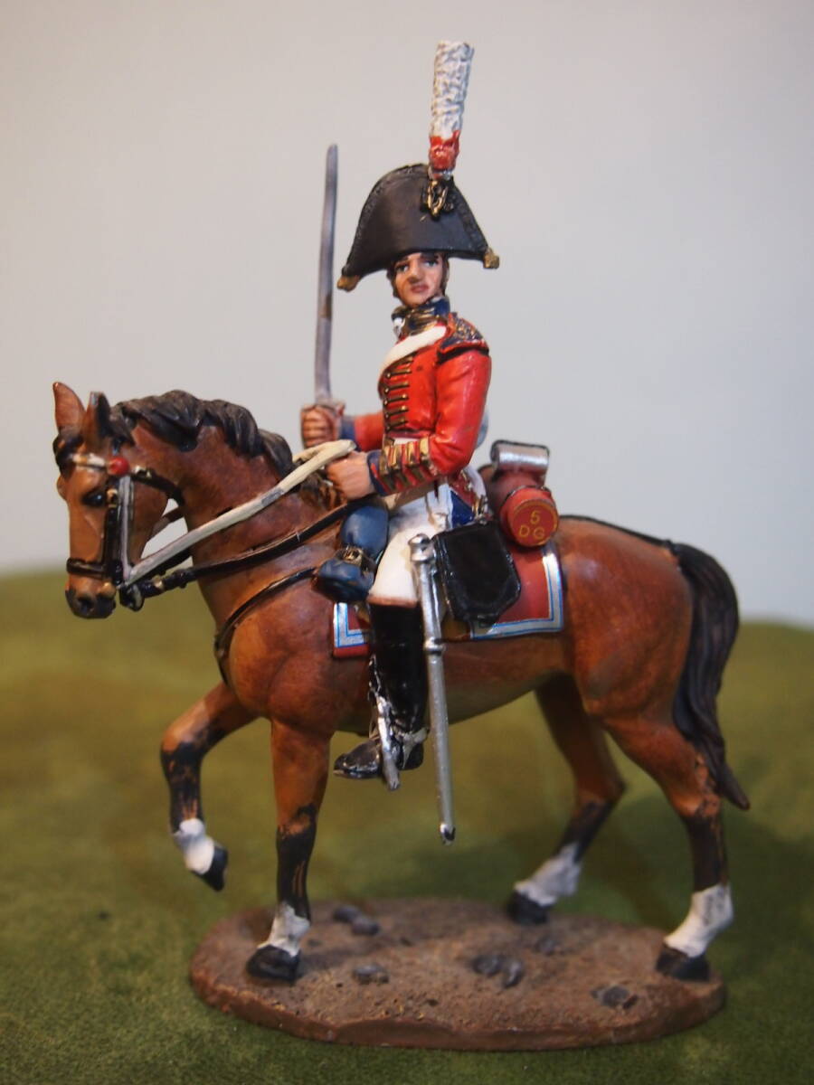 1/32 DEL PRADO製 金属フィギュア ナポレオン戦争時代 イギリス軍側 イギリス将軍・将校 ドイツ騎馬兵 1体単体 × 3   54mm の画像9
