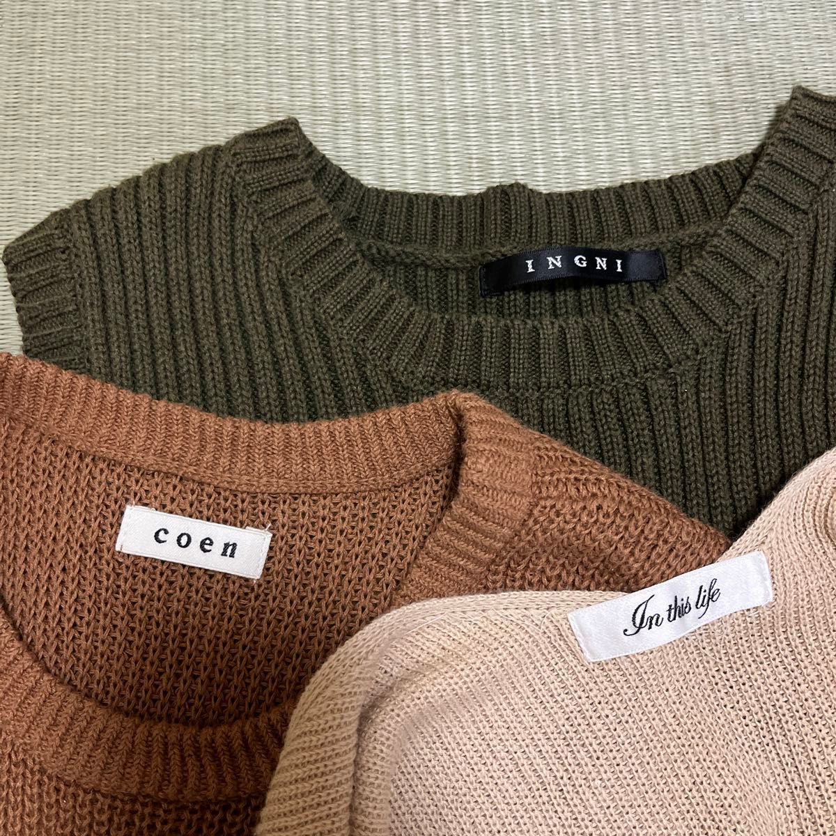 秋　冬　ベスト　セーター　３着セット 重ね着　新品と数回着用品