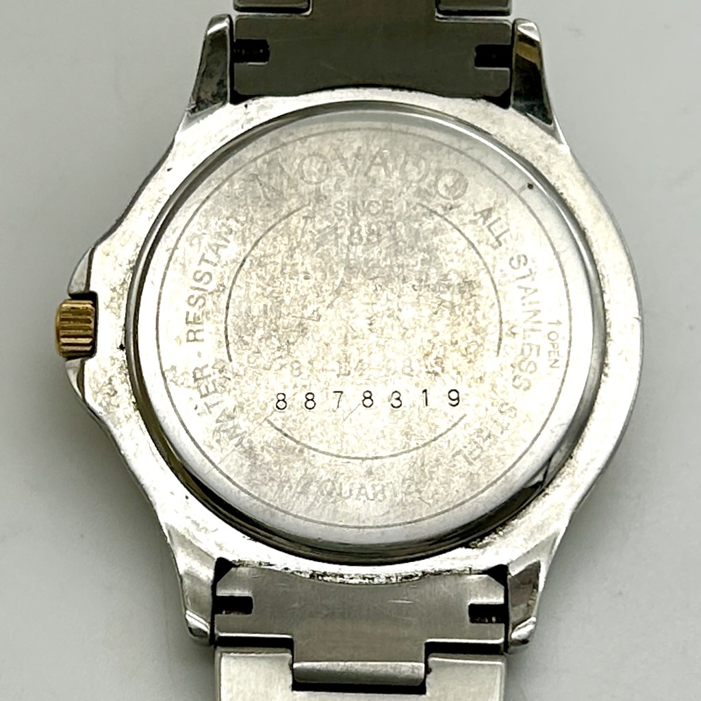 TY0938■【電池交換済 / 稼働】MOVADO モバード クォーツ 時計 腕時計 ウォッチ ２針 8878319 黒文字盤 ブランド 中古_画像4