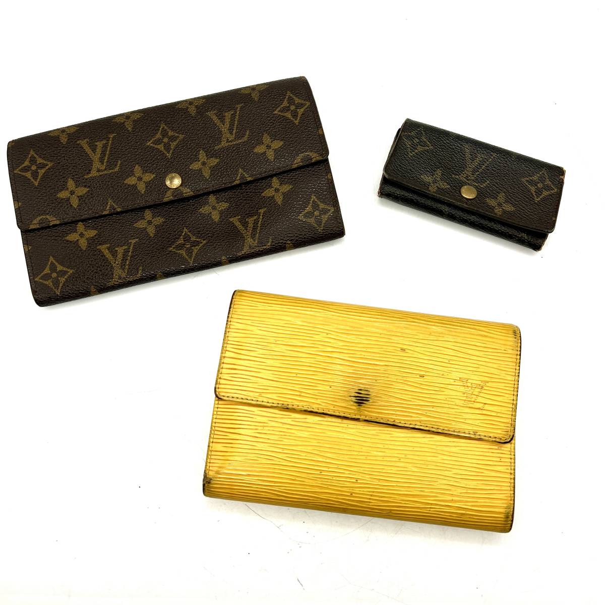 TY0927■LOUIS VUITTON ルイヴィトン LV 財布 キーケース 3点 まとめ モノグラム エピ CA0974 / FL0063 / SP0030 ブランド 中古_画像1