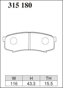 ディクセル ブレーキパッド ランドクルーザープラド 150系 ECタイプ リア左右セット 315180 DIXCEL ブレーキパット_画像2